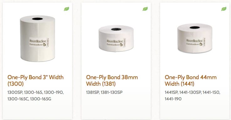 Selections of receipt paper