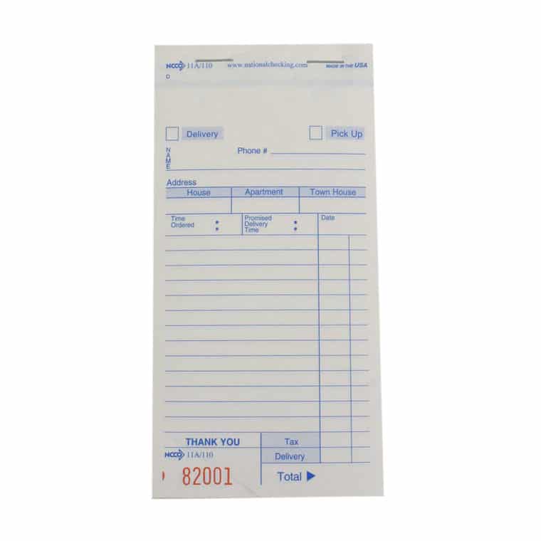 Three Part Check Three-Part Carbonless Delivery Form - National Checking