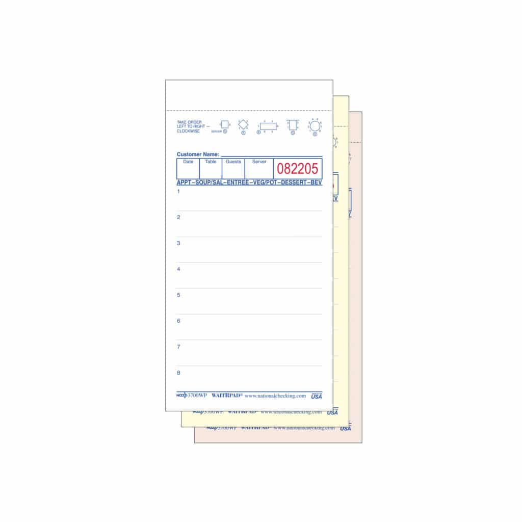 Medium Three-Part WaitRPad Guest Check - National Checking
