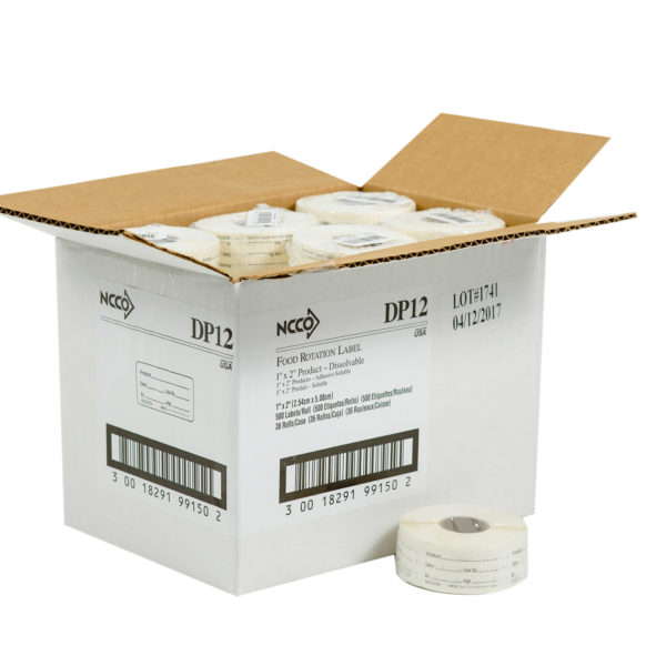1” x 2” Product Dissolving Labels
