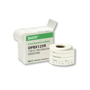 DPBX125R 4 1.25” X 2” Dissolving Label Box