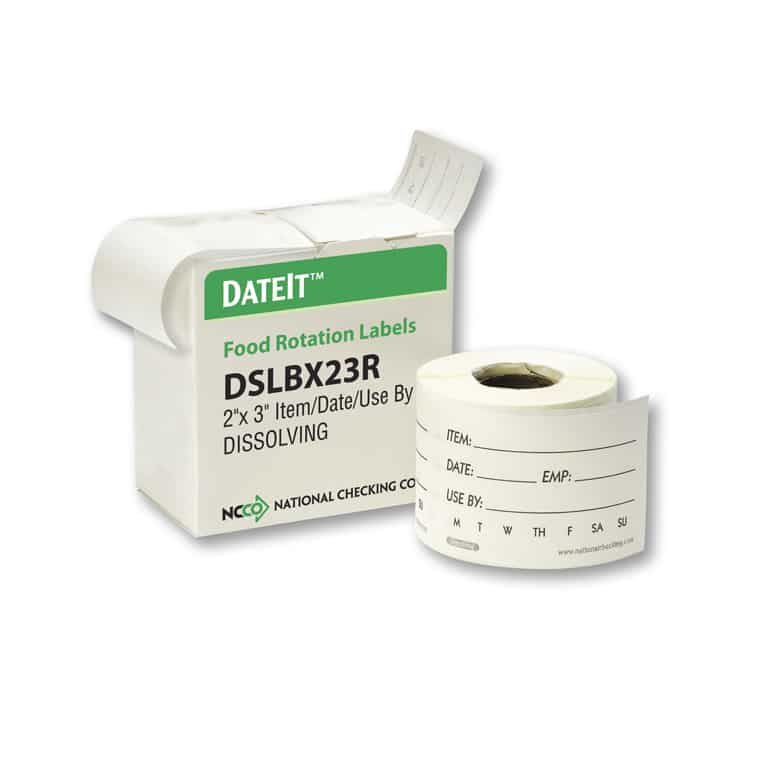 DSLBX23R PROPAK 2” X 3” Shelf Life Dissolving Label Box