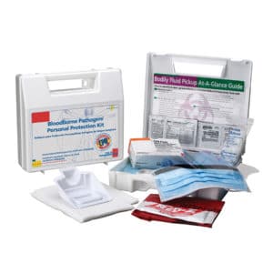 FA216 O Bodily Fluid Spill Clean Up Kit With PPU And CPR Pack