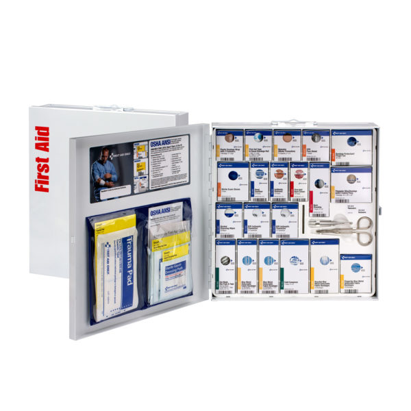 FA746005 Large Metal SmartCompliance First Aid Cabinet With Medications