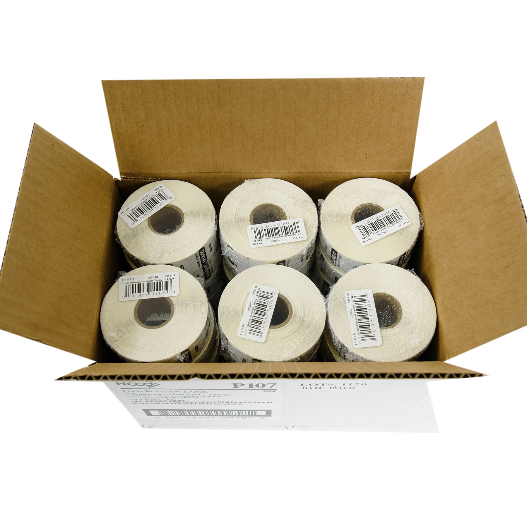 P107 1” X 1” Permanent Labels