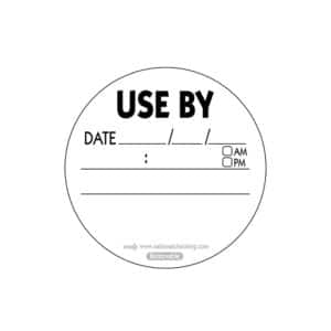 RUB3R 3” Circle Use By Removable Labels