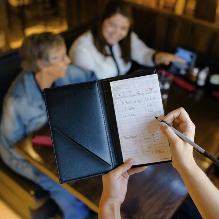 Medium-Wide Two-Part Carbonless Guest Check - National Checking