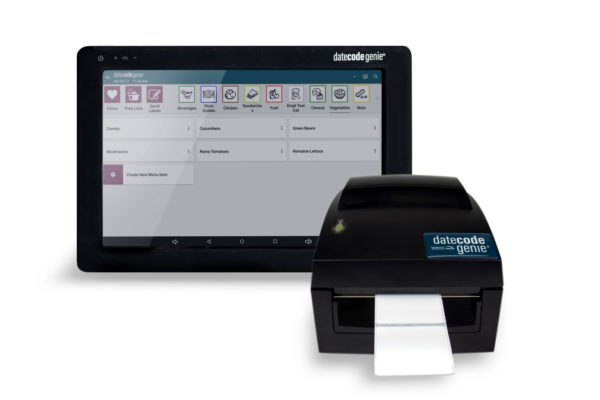 DateCodeGenie Lite portable single food label printer automated labeling system
