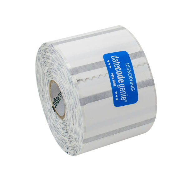 2" x 1" Dissolvable White DateCodeGenie Label - Image 3