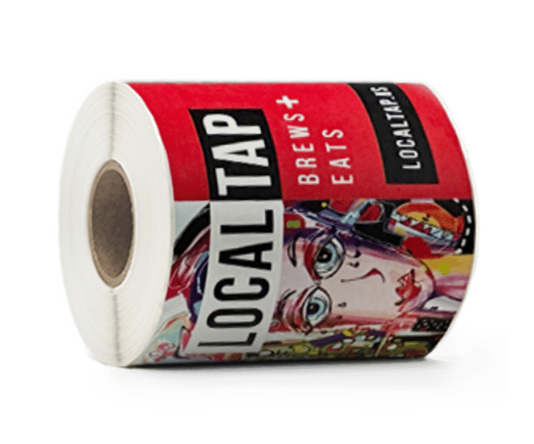 custom glossy paper label roll