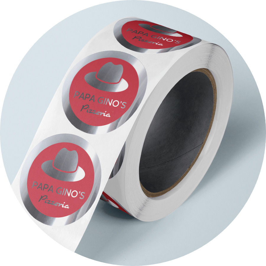 Bright Silver Metallic Foil Label Roll