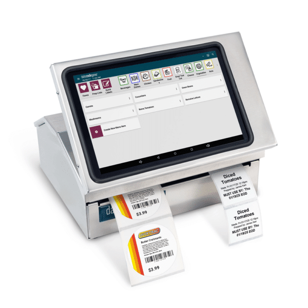 DateCodeGenie X23 dual thermal food Label Printer integrated food labeling solution SKU# DCGX23